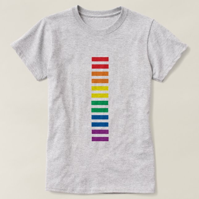 RAINBOW EQUALITY SIGN LGBTQI GAY LESBIAN PRIDE T-Shirt (Design Front)