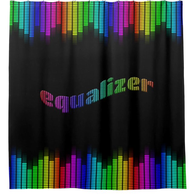 rainbow equalizer shower curtain (Front)