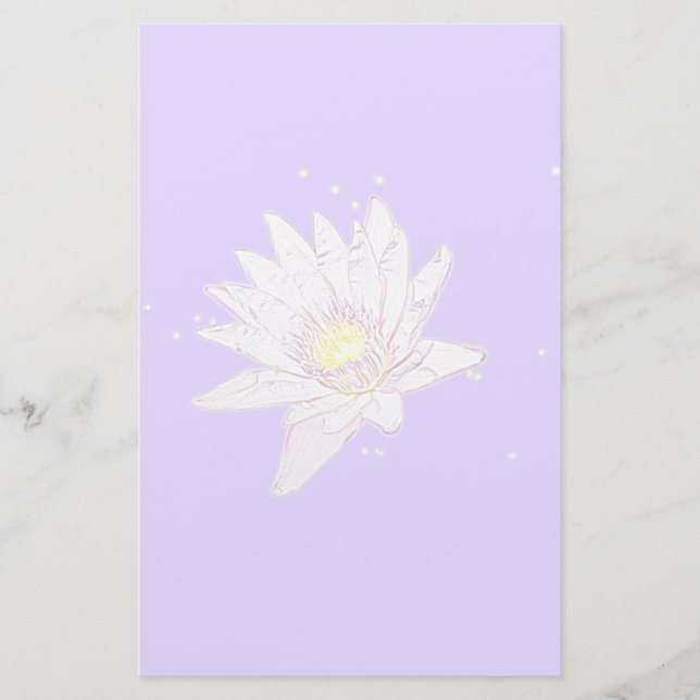 Rainbow Etching Lotus stationary Stationery (Front)