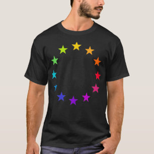 Rainbow EU EU stars flag European Union colourful T-Shirt