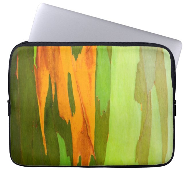 Rainbow Eucalyptus bark, Hawaii Laptop Sleeve (Front)