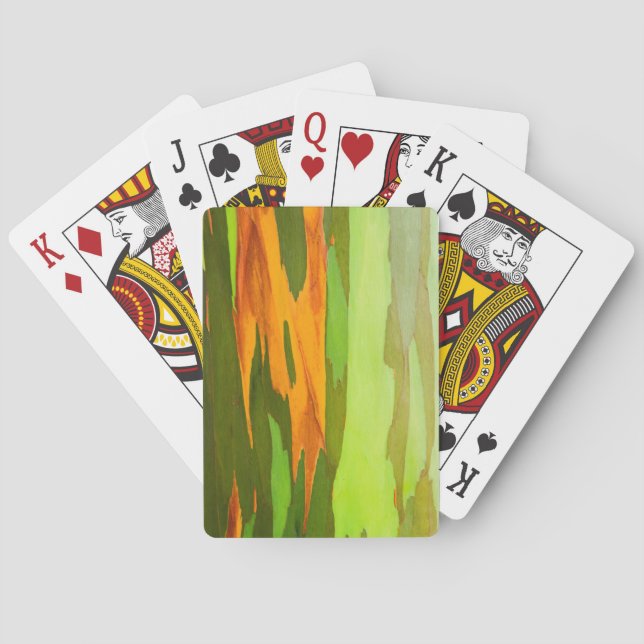 Rainbow Eucalyptus bark, Hawaii Playing Cards (Back)