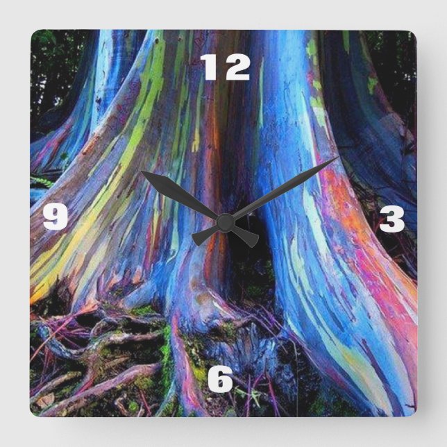 RAINBOW EUCALYPTUS TREE clock (Front)