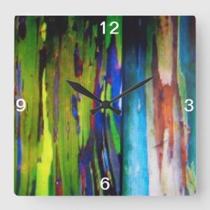 Rainbow eucalyptus Wall Clock