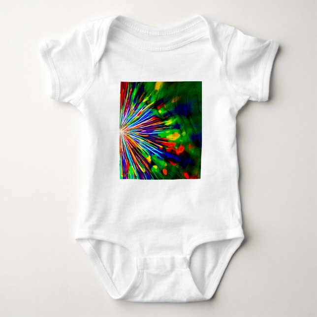 Rainbow Explosion  Baby Bodysuit (Front)