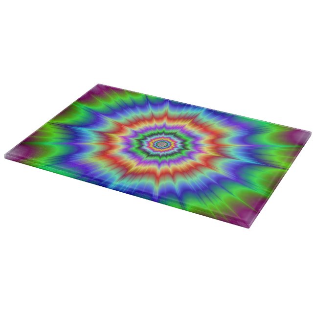 Rainbow Explosion Cutting Board (Corner)