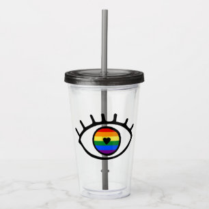 Rainbow Eye Acrylic Tumbler