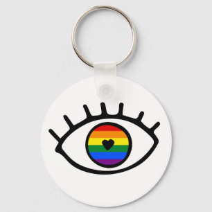 Rainbow Eye Key Ring