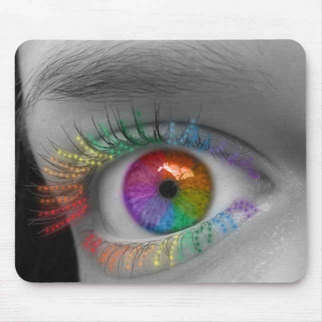 Rainbow Eye Mouse Pad (Front)