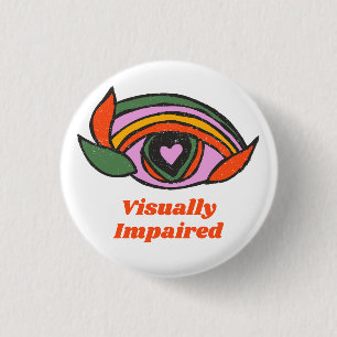 Rainbow Eye with personalisation text 3 Cm Round Badge