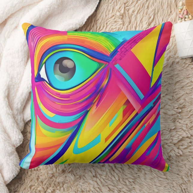 Rainbow Eye Wonder Art Cushion (Blanket)