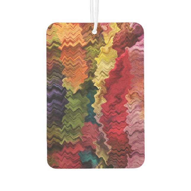 Rainbow Fabric Abstract Air Freshener (Back)