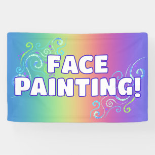 Rainbow Face Painting Banner