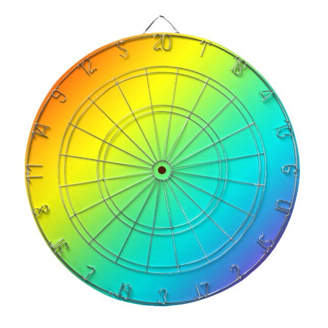 rainbow fade dartboard (Front)