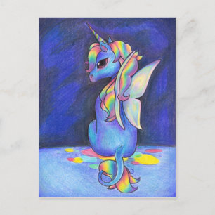 Rainbow Faerie Unicorn Postcard
