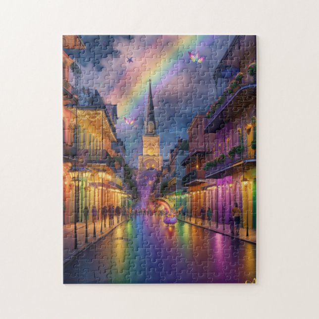 Rainbow fairies in French Quarter in New Orleans Jigsaw Puzzle (Vertical)