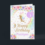 Rainbow Fairy Birthday Card<br><div class="desc">Say Happy Birthday with our personalised Rainbow Birthday Card</div>