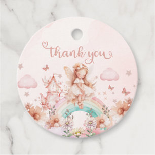 Rainbow Fairy Girl Magic Teapot Birthday Favour Tags