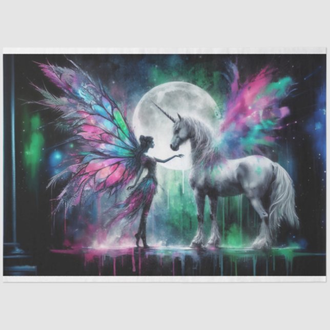 Rainbow Fairy Pegasus Tissue Paper (Front)