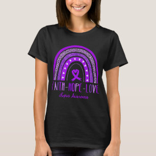 Rainbow Faith Hope Love Lupus Awareness T-Shirt