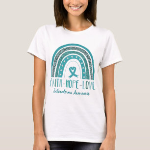 Rainbow Faith Hope Love Scleroderma Awareness T-Shirt