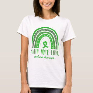Rainbow Faith Hope Love Scoliosis Awareness T-Shirt