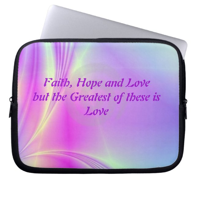 Rainbow Faith Laptop Sleeve (Front)