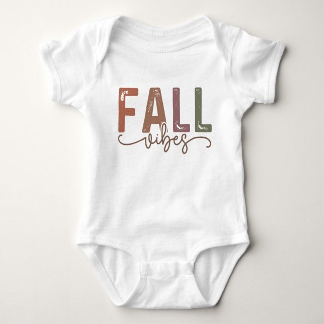 Rainbow Fall Vibes Baby Bodysuit (Front)