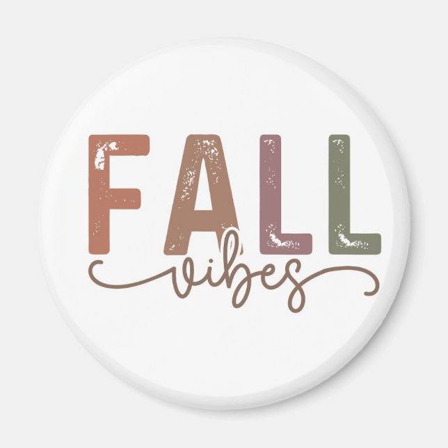 Rainbow Fall Vibes Magnet (Front)