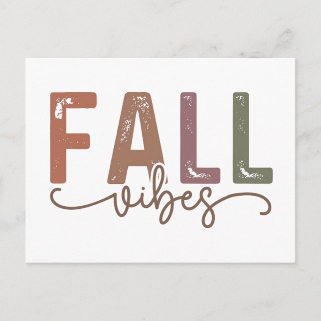 Rainbow Fall Vibes Postcard (Front)
