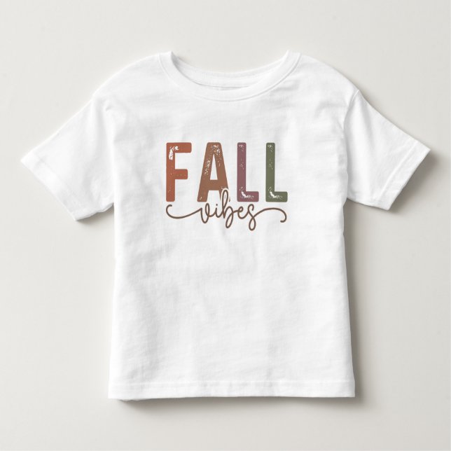 Rainbow Fall Vibes Toddler T-Shirt (Front)