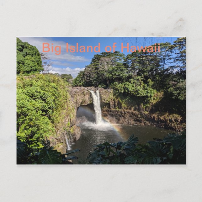 Rainbow Falls from Big Island of Hawaii Postcard (Front)