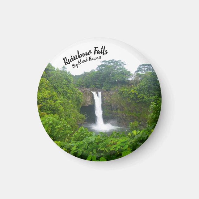 Rainbow Falls Waterfall Big Island Hilo Hawaii Magnet (Front)