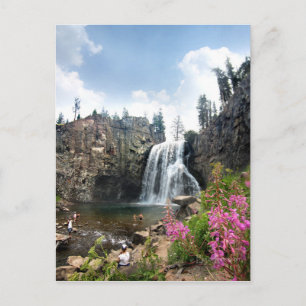 Rainbow Falls Waterfall - Devils Postpile - Sierra Postcard