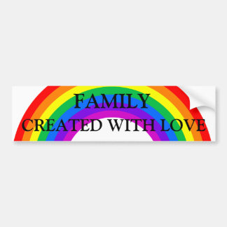 Rainbow Family Made with Love Bumper Sticker