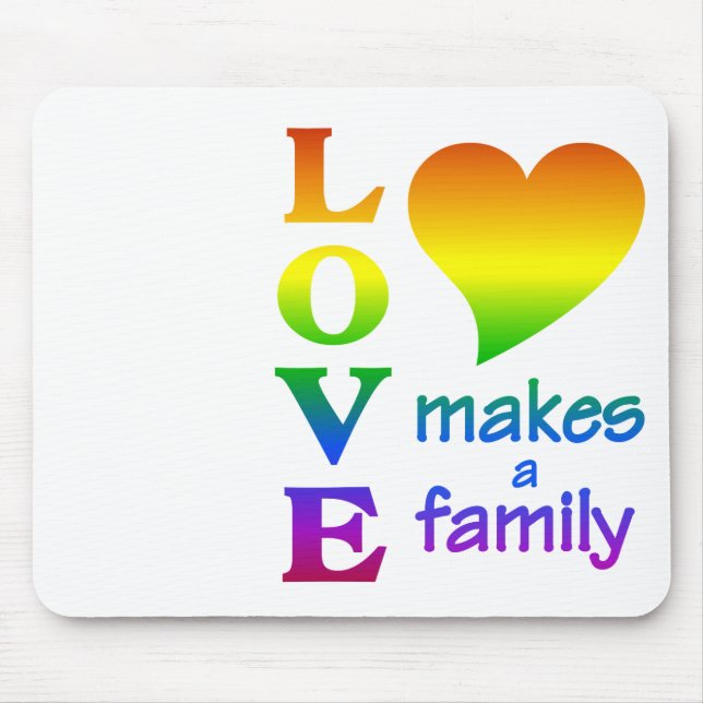 Rainbow Family mousepad, customise Mouse Pad (Front)