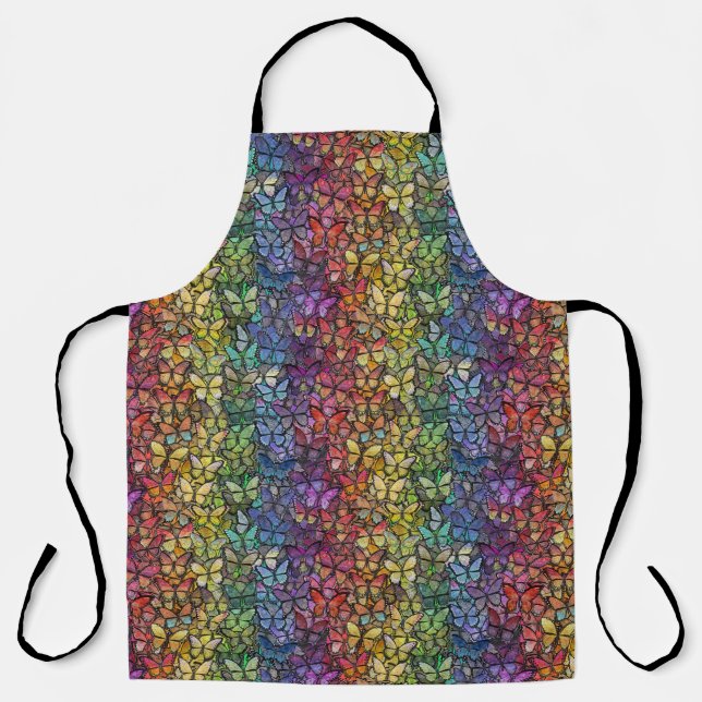 rainbow fantasy butterflies apron (Front)
