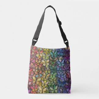 rainbow fantasy butterflies crossbody bag