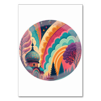 Rainbow Fantasy Dome Table Card – Customisable
