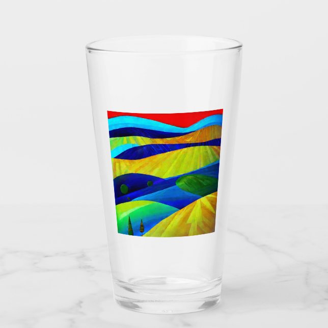 Rainbow Fantasy Hills Landscape Glass (Front)