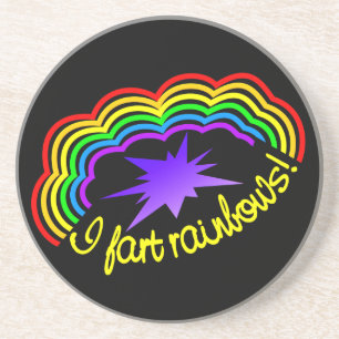 Rainbow Farts coaster