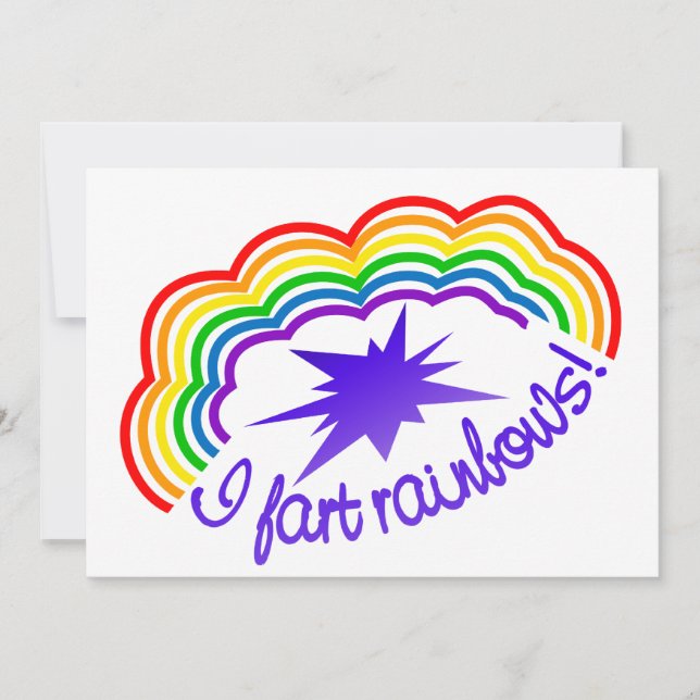 Rainbow Farts invitation, customise Invitation (Front)