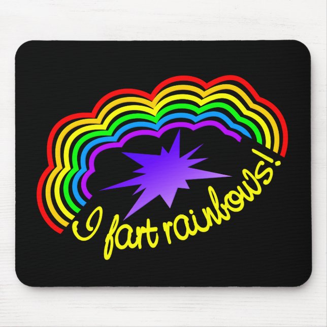 Rainbow Farts mousepad (Front)