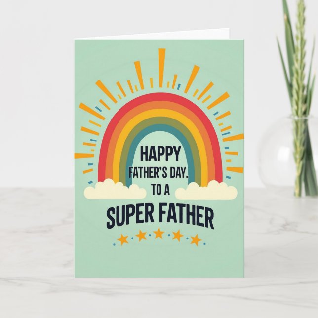 Rainbow Fathers Day Card (Front)