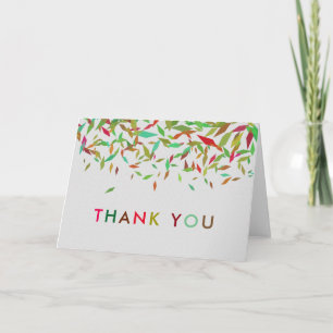 Rainbow Faux Foil Confetti Thank You Card