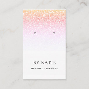 Rainbow Faux Glitter Earring Display Card