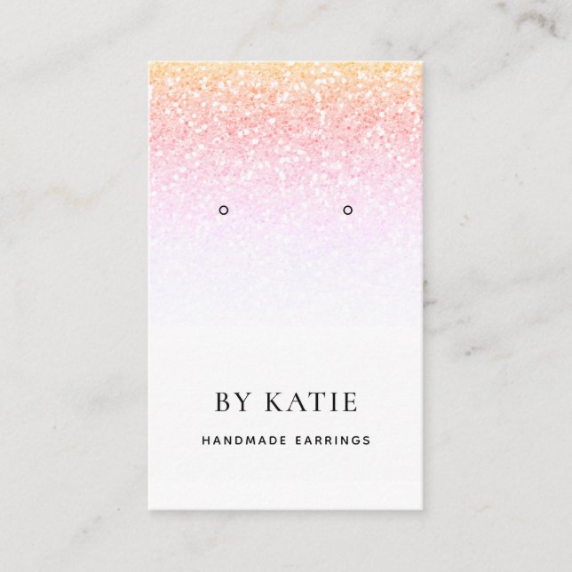 Rainbow Faux Glitter Earring Display Card (Front)