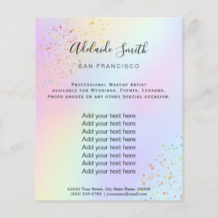 rainbow FAUX glitter Flyer