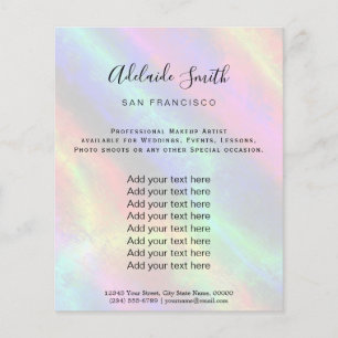 rainbow FAUX holographic background Flyer