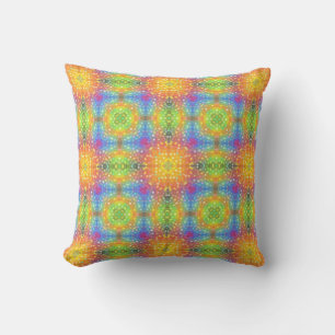 Rainbow Feather Pattern Cushion